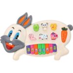 بيانو أرنب موسيقي للأطفال rabbit musical piano toy - لعبة تعليمية تعلم الطفل أسماء وأصوات الحيوانات