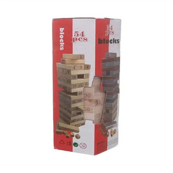 لعبة جينجا خشبية 54 قطعة jenga tower game - لعبة تحدي وتركيز