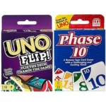 لعبة Phase 10 و UNO Flip