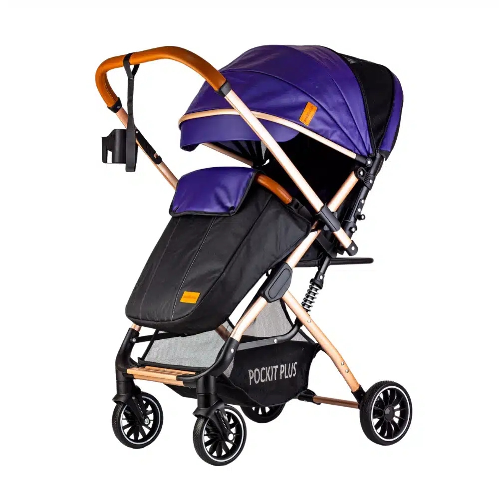 Lucid POCKIT PLUS Foldable Travel Stroller – Birth to 4 Years سترولر بيبي قابل للطي بيد واحدة من الولادة وحتى 4 سنوات من لوسيد POCKIT PLUS - عربة أطفال خفيفة للسفر من لوسيد