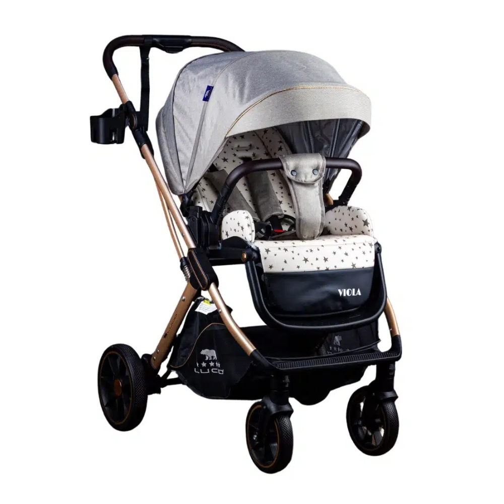 Lucid VIOLA Travel Stroller – Strong Shockproof Wheels عربة أطفال للسفر بعجلات قوية ومضادة للصدمات من Lucid VIOLA بمظلة كبيرة وقابلة للطي بتصميم فاخر Lucid VIOLA